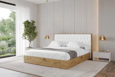 Produktbild von ALTDECOR Polsterbett mit Bettkasten - ENZO5 - 140x200 - Weiß - Bett ohne Matratze, Doppelbett mit Stauraum und Latternrost, Boxbett mit Kopfteil
