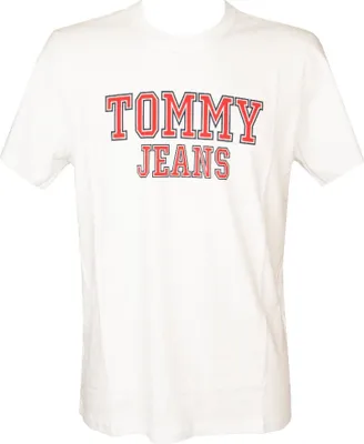 Immagine prodotto di T-shirt uomo TOMMY JEANS mezza manica girocollo con logo stampato articolo DM0DM16405, M, Cotone 100%
