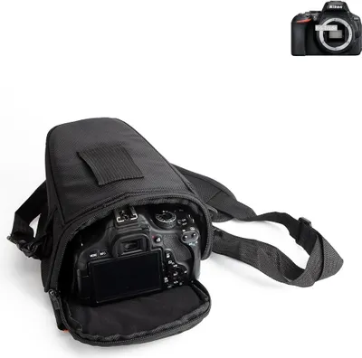 Produktbild von K-S-Trade Kameratasche Fototasche Schultertasche Umhängetasche kompatibel mit Nikon D5600 Colt  für Systemkameras Schutzhülle bag Zubehörtasche