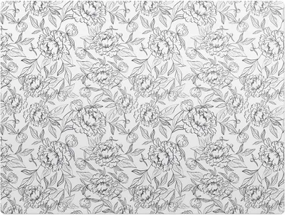Produktbild von Florales Konturenmuster – Bodenschutzmatte – Stuhlunterlage 120x90 cm – Rutschfest – Hartbodenmatte