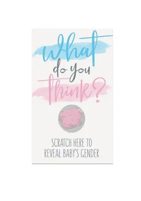 Obrázek produktu pro Stírací kartičky Gender reveal - pro odhalení pohlaví miminka - holka - 10 ks