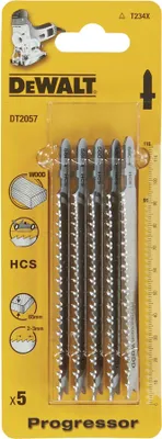 Produktbild von DeWALT DT2057-QZ, Jigsaw blade, Holz, Hartstahl (HCS), Schwarz, Grau, 9,1 cm, 2 mm