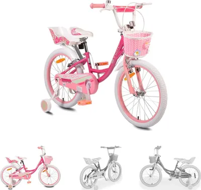 Produktbild von Byox Kinderfahrrad 20 Zoll Fashion Girl, Stützräder, Korb am Lenker, Puppensitz pink