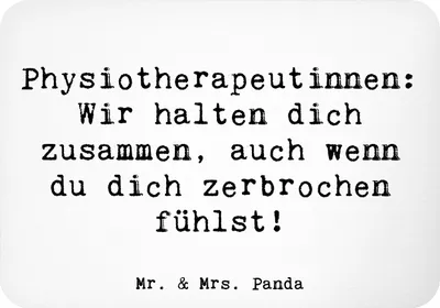Produktbild von Mr. & Mrs. Panda Kühlschrankmagnet Spruch Physiotherapeutin Zusammenhalt - Weiß - Geschenk, Geschenke für Berufstätige, Berufsprodukte, Berufspassion, Berufe, wandmagnet