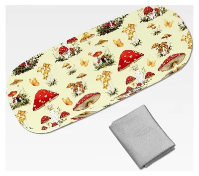 Produktbild von Brillenetui Hartschale Leder Tragbar Sonnenbrillenetui Pilz Clamshell Schutzhülle Mit Reinigungstuch Geschenk Für Damen Und Herren Reisen 16.2x6.4x3.9cm