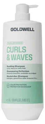 Zdjęcie produktu dla Szampon Goldwell Dualsenses Curls & Waves, przeznaczony do włosów kręconych i falujących, opakowanie 1000 ml, Obraz wygenerowany przez AI