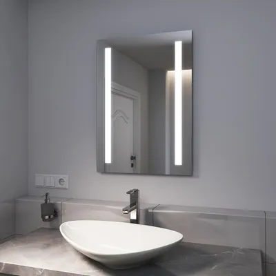 Immagine prodotto di EMKE Specchio da bagno a LED 50x70cm Specchio da bagno con illuminazione bianco freddo