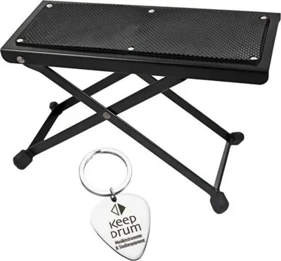 Immagine prodotto di poggiapiedi keepdrum GS014 per chitarra con pendaglio a plettro