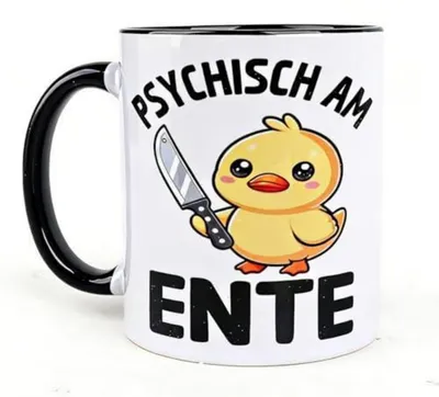 Obrázok produktu pre Kávová hrnček "Psychicky narušená kačička", objem 325 ml