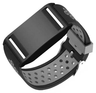 Produktbild von INF Silikon Ersatzarmband kompatibel mit Polar Loop, belüftet, 25cmx2.2cm Grau