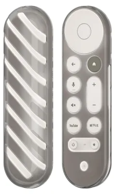 Produktbild von kwmobile Fernbedienung Schutzhülle kompatibel mit Google TV Streamer 4K Hülle - transparente und weiche TPU-Hülle für TV Zubehör - Schwarz Transparent