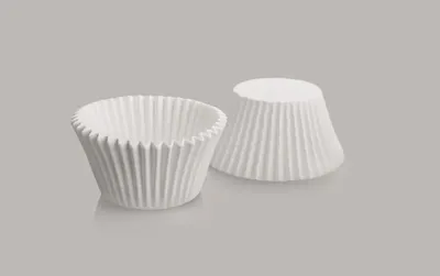 Produktbild von Konfektset rund weiß 8x4,5cm - 50 Stk