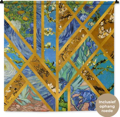 Produktbild von MuchoWow® Wandteppich Wandbehang Van Gogh - Alte Meister - Kunst 150x150 cm Tapisserie Dekoration Wandtuch - Wohnaccessoires - Modernes