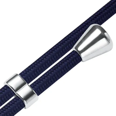 Produktbild von Handykette Backcover-Schutzhülle mit Band (Metall silberfarben) für Sony Xperia 1 V (6.5'') - dunkelblau