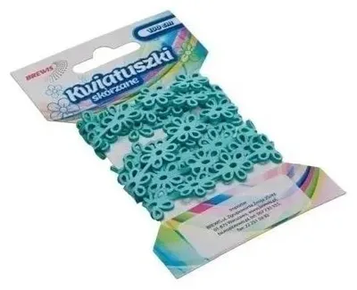 Immagine prodotto di Collana con fiorellini in pelle, 1 m, blu - Brewis