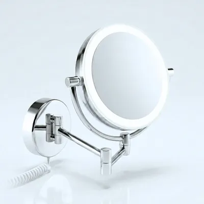 Produktbild von Libaro LED Kosmetikspiegel Modena Vergrößerungsspiegel (3x / 7x) 360° Schminkspiegel mit Wandmontage und Dimmerfunktion