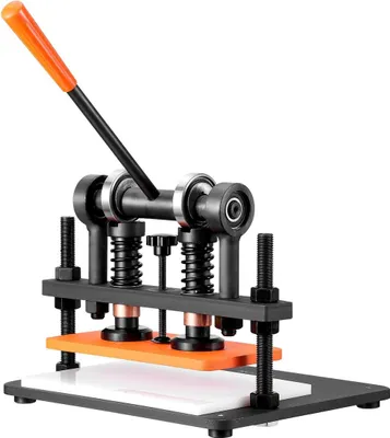 Produktbild von Lederschneidemaschine, 11 x 5,5 Zoll Prägeplatte Manuelle Stanzmaschine, 0,47 Zoll Druckhub Lederprägemaschine, Stanzmaschine mit zwei Führungswellen für verschiedene Materialien