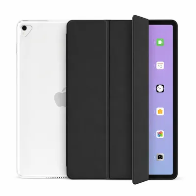 Produktbild von Schutzhülle für Apple iPad Pro 12.9" 1. / 2. Generation (2015/2017) Schutz Hülle Smart Cover Case Wake Up Sleep Funktion Stand Etui Tasche - SCHWARZ