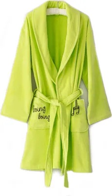 Produktbild von Milk&Moo Cacha Frog Damen Samt Bademantel, Saunamantel mit Taschen, weicher und leichter Velours Morgenmantel, Knielang, Plüsch, Einheitsgröße, grün