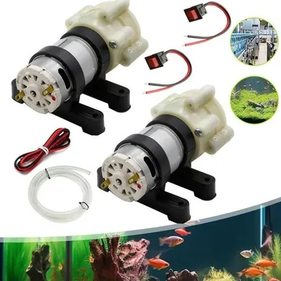 Image de 2 pièces 6V-12V Mini pompe à eau Pompe immergée Micro pompe à moteur Auto-amorçante Pompe à membrane Silencieuse