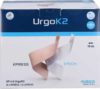 Produktbild von UrgoK2 Kompr.Syst.Knoechelumf.25-32cm 10cm breit, 6 St BIN