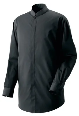 Produktbild von Herren Barhemd langarm, Größe 47/48 : 48 : schwarz : 60% Baumwolle 40% Polyester