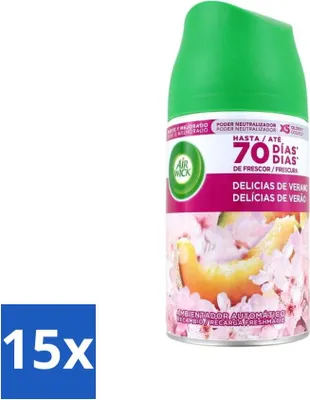Immagine prodotto di Air Wick - Ricarica per diffusore di fragranze - Blissful Summer - Spray automatico - 250 ml - Confezione - 15 pezzi
