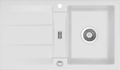 Produktbild von Spüle KeraDomo GENEA 87 in SATIN mit Excenterbedienung / Einbauspüle