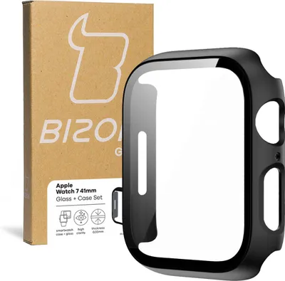 Produktbild von Bizon Case, Gehäuse + Glas Set Apple Watch 41 mm, schwarz