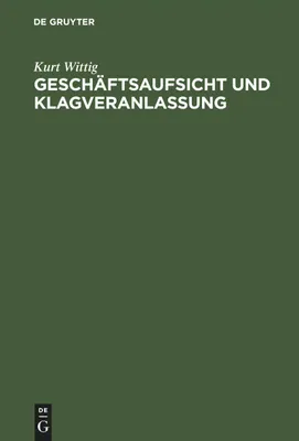 Produktbild von Geschäftsaufsicht und Klagveranlassung