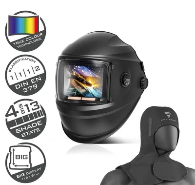 Produktbild von STAHLWERK Automatik Schweißhelm BOOSTER 1/1/1/2 Schweißschild mit Schweißhaube