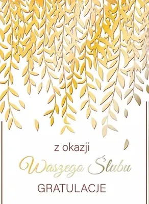 Zdjęcie produktu dla Karnet A5 Ślub Złote girlandy - Henry