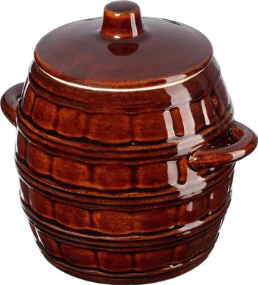 Obrázek produktu pro Fermentační sklenice – 4 l – na zelí a okurky – vhodná pro potraviny – hnědá