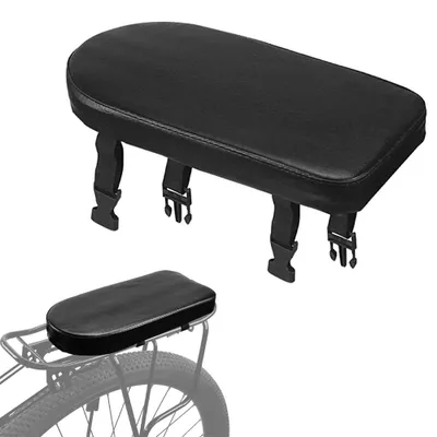Produktbild von Fahrradsitzkissen mit Handgrif - Gepäckträgerkissen - 32 x 15 x 5 cm - Hinterradsitzkissen - Universal - Für E-Bikes/Fahrräder/Elektroroller - Schwarz