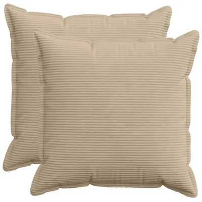 Obrázok produktu pre vidaXL Vankúšový poťah, 2 ks, farba: hnedobežová, materiál: cord, rozmer: 60 x 60 cm