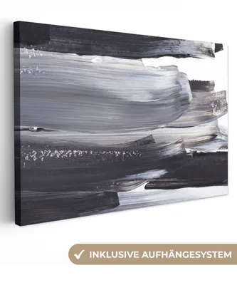 Obrázek produktu pro OneMillionCanvasses® - Plátno - Barva - Černá - Design, nástěnný obraz, nástěnné dekorace obrazy obývací pokoj, 90x60cm