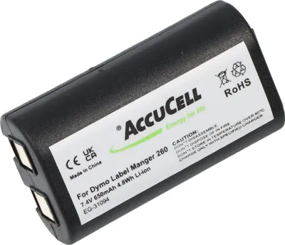 Produktbild von Akku passend für Dymo LabelManger 260, Li-Ion, 7,4V, 650mAh, 4,8Wh