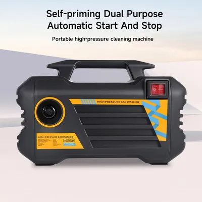 Image de Nettoyeur haute pression pour voiture et maison - Nettoyeur haute pression électrique - 120 bars - 2000–3999W - 220V, prise européenne - Pistolet à mousse - Batterie incluse - Gris