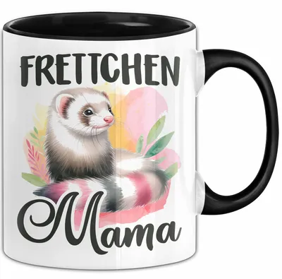 Produktbild von Frettchen Tasse Geschenk Frettchen Mama Geschenkidee Frettchen Besitzerin (Schwarz)