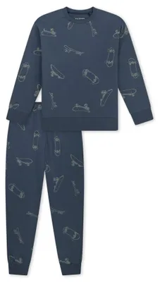 Produktbild von Schiesser Baumwolle Schlafanzug Set aus Langarm-Shirt und langer Hose, Weiche Baumwolle für hohen Komfort, Hose mit Bundgummi
