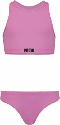 Zdjęcie produktu dla Spodenki do bikini dla dziewczynek Puma Racerback, ciemnoróżowe, w kolorze fuksji – 5–6 lat