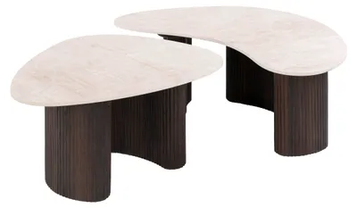 Produktbild von Hoyz Collection – Couchtisch aus Bio-Keramik – Braun – 54 x 88 x 35 cm