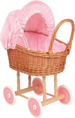 Produktbild von Siva Kinder Puppenwagen Korb, Rosa, 61262/W/WGR