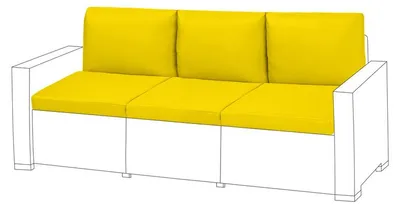 Produktbild von Gartenmöbel Polster Set für Rattanmöbel mit wasserabweisendem Bezug, Sitz- & Rückenkissen, 6 Stück