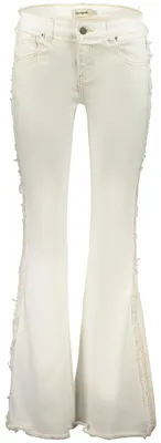 Produktbild von Weiße Damen-Schlagjeans: Regular Fit, Kontrastdetails, 5 Taschen
