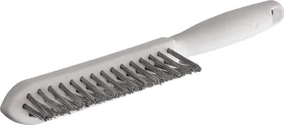 Produktbild von Kehlnahtbürste L.290mm 0,35mm VA-Stahldraht gewellt 3-reihig LESSMANN