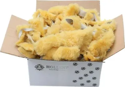 Produktbild von Lammfell Bastelfelle 1,5 kg Gelb -