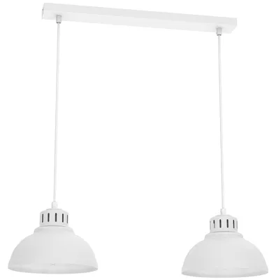 Productafbeelding van Witte, dubbele hanglamp met rail, model SVEN 9076 Luminex