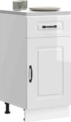Produktbild von "im Angebot" Küchenunterschrank Kalmar Hochglanz-Weiß Holzwerkstoff - Küchenschränke CC23924