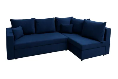 Produktbild von Ecksofa REVO mit Schlaffunktion und 2 Bettkästen, Dunkelblau Kronos 09